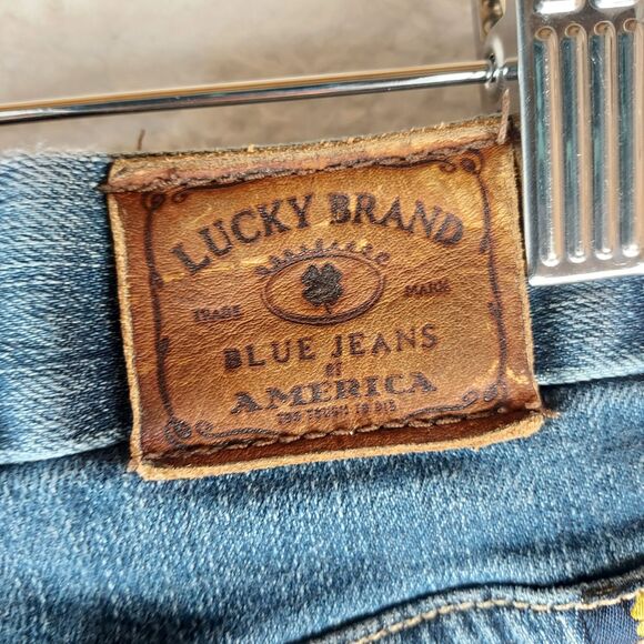 Lucky Brand Sweet Jean Straight Women's Jeans 12/31 Regular Blue Denim Stretch - Picture 6 of 11